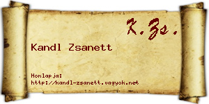 Kandl Zsanett névjegykártya